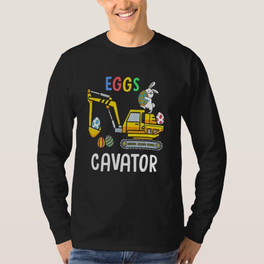 Eggs Cavator Happy Easter Bunny Cute Boys Girls Ki T-shirt (Voorkant)