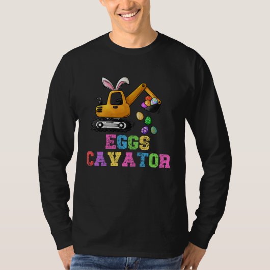 Eggs Cavator Hoppy Easter Day Rabbit Bunny Kids 1 T-shirt (Voorkant)