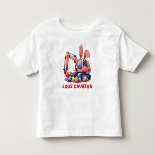 Eggs Cavator Paaseierjacht Kinder Shirts (Voorkant)