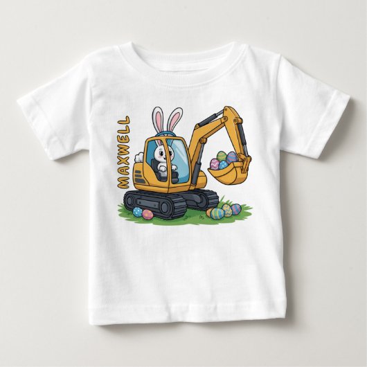 Eggs-Cavator Toddler Easter Egg T-Shirt (Voorkant)