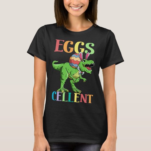 Eggs Cellent Easter Rex Dinosaur Bunny Kids Dino B T-shirt (Voorkant)