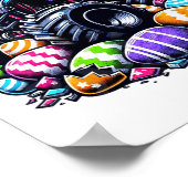 Eggs Crusher Paasdag Monstertruck Kinder peuter Poster (Hoek)