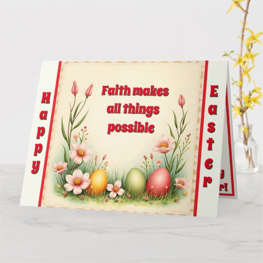 Eggs Easter  Populair Collectie Kaart (Gele Bloem)