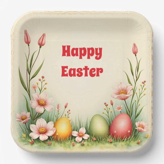 Eggs Easter Populair Collectie Papieren Bordje (Voorkant)