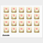 Eggs Easter  Populair Collectie Vierkante Sticker (Vel)