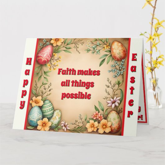 Eggs Easter  trendy Collectie Kaart (Gele Bloem)