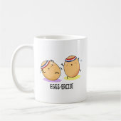 Eggs-ercise Funny Aerobic Eggs Pun Koffiemok (Links)