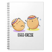 Eggs-ercise Funny Aerobic Eggs Pun Notitieboek (Voorkant)