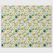 Eggs & Flowers Pattern | Easter Wrapping Paper Cadeaupapier (Vlak)