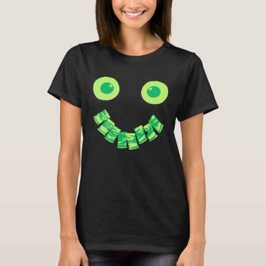 Eggs Ham & Bacon Green Face Brunch St Patricks Day T-shirt (Voorkant)
