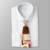 Eggs on Toast Pattern Tie – Fun Breakfast Food Ill Stropdas (Gebonden)