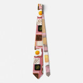 Eggs on Toast Pattern Tie – Fun Breakfast Food Ill Stropdas (Voorkant)