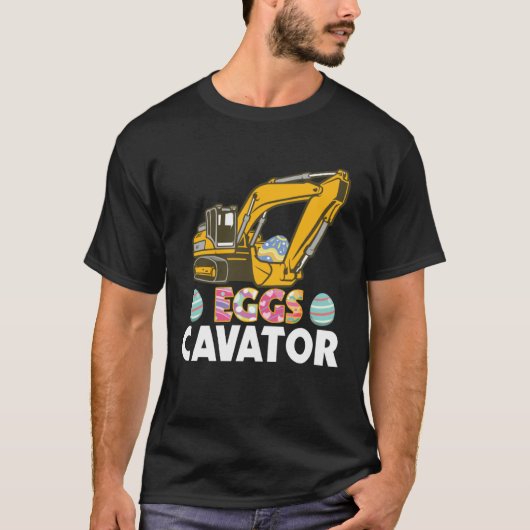 Eggscavator  Construction Truck Easter Sunday Egg  T-shirt (Voorkant)
