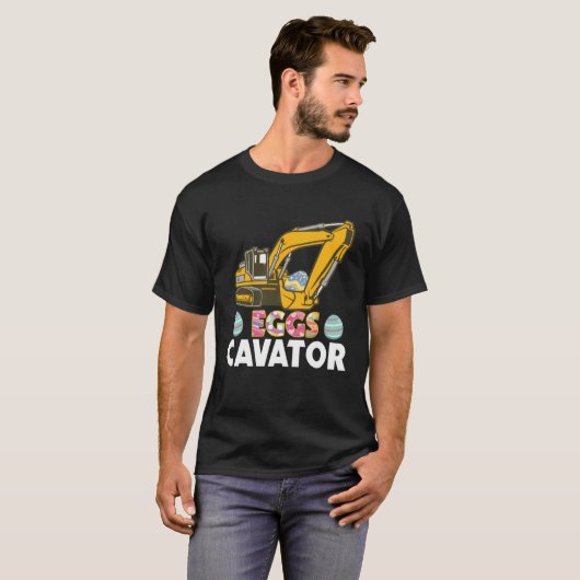 Eggscavator  Construction Truck Easter Sunday Egg  T-shirt (Voorkant volledig)
