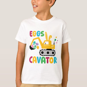 EggsCavator Easter Boy Funny Excavator Kinder T-shirt
