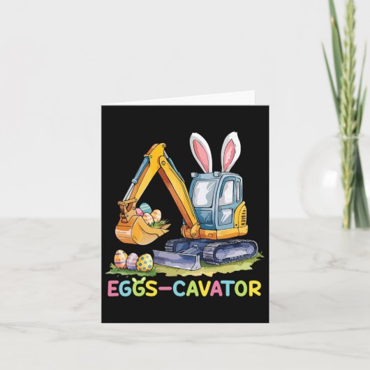 Eggscavator Easter Egg Hunt Bouw Trucks Bo Kaart (Voorkant)