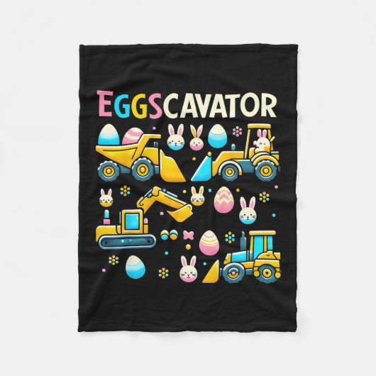 Eggscavator Easter eiershuntconstructietransport Fleece Deken (Voorkant)