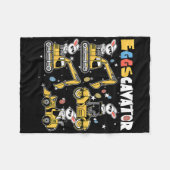 Eggscavator Easter eiershuntconstructietransport Fleece Deken (Voorkant (Horizontaal))