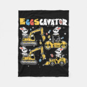 Eggscavator Easter eiershuntconstructietransport Fleece Deken (Voorkant)