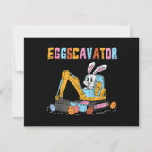 Eggscavator Easter eiershuntconstructietransport Kaart (Achterkant)