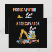 Eggscavator Easter eiershuntconstructietransport Kaart (Voorkant / Achterkant)