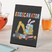 Eggscavator Easter eiershuntconstructietransport Reclamebord Met Voetstuk (Insitu)
