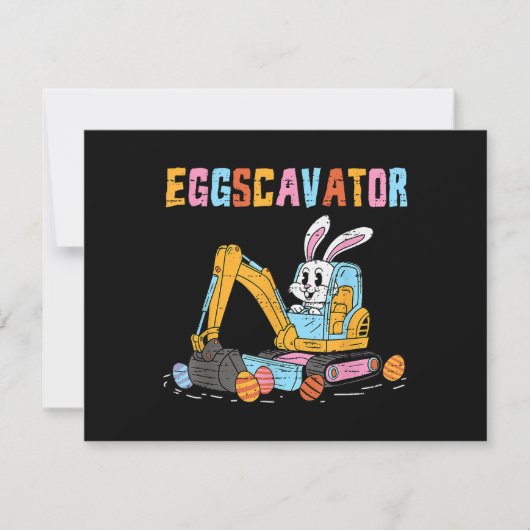 Eggscavator Easter eiershuntconstructietransport Save The Date (Voorkant)