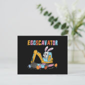 Eggscavator Easter eiershuntconstructietransport Save The Date (Staand voorkant)