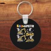 Eggscavator Easter eiershuntconstructietransport Sleutelhanger (Voorkant)