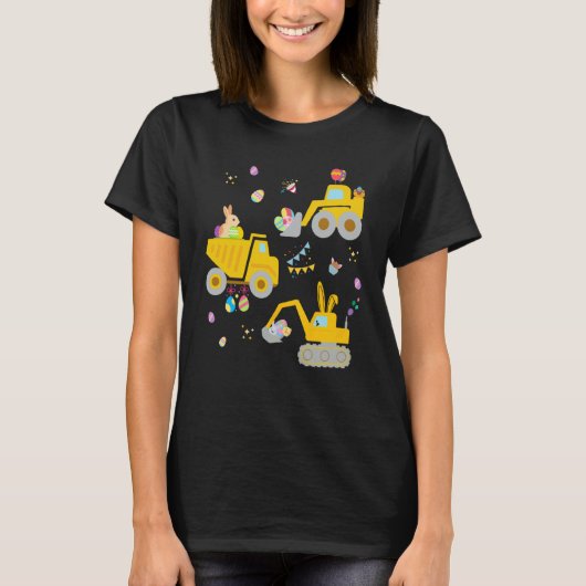 EggsCavator Excavator Hunting Egg Easter Construct T-shirt (Voorkant)