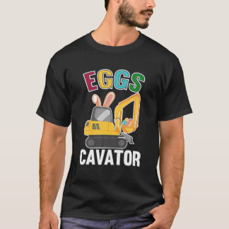 Eggscavator Funny Excavator Egg Hunt Kinderen Happ T-shirt