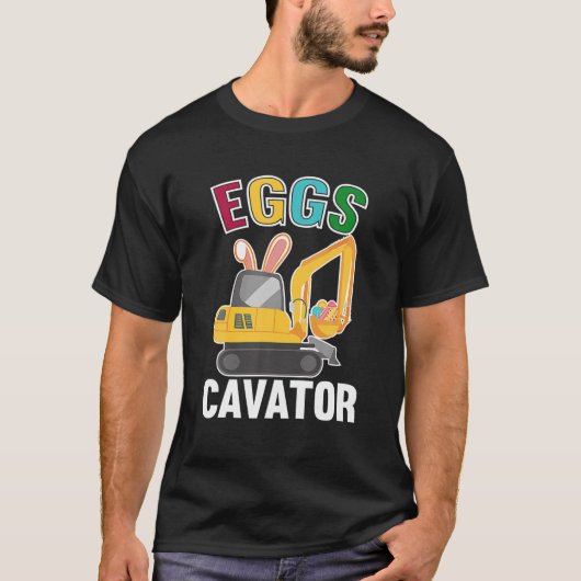 Eggscavator Funny Excavator Egg Hunt Kinderen Happ T-shirt (Voorkant)