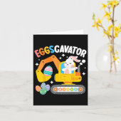 Eggscavator Paaseierjacht constructie vrachtwagen Kaart (Gele Bloem)