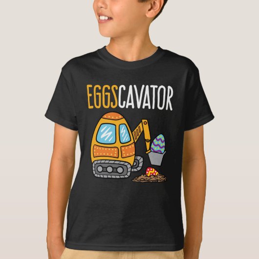 Eggscavator Paasgraafmachine Bouw T-shirt (Voorkant)