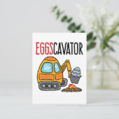 Eggscavator Paasgraafmachine Briefkaart (Staand voorkant)