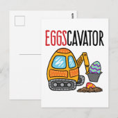 Eggscavator Paasgraafmachine Briefkaart (Voorkant / Achterkant)