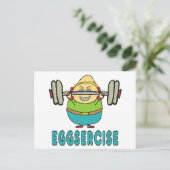 Eggsercise Egg Pun Oefening Briefkaart (Staand voorkant)