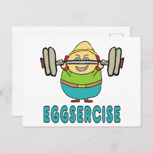 Eggsercise Egg Pun Oefening Briefkaart (Voorkant / Achterkant)