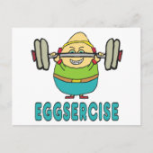 Eggsercise Egg Pun Oefening Briefkaart (Voorkant)