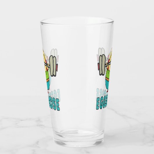 Eggsercise Egg Pun Oefening Glas (Rechts)