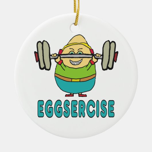 Eggsercise Egg Pun Oefening Keramisch Ornament (Voorkant)