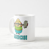 Eggsercise Egg Pun Oefening Koffiemok (Voorkant links)