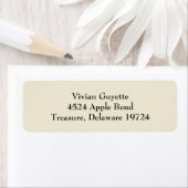 Eggshell beige Simple Plain Return Address Labels (Insitu)