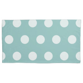Eggshell Blue Geometric White Polka Dots Kussensloop