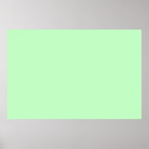 Eggshell Blue Green Pastel Color Background Poster