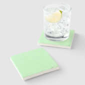 Eggshell Blue Green Pastel Color Background Stenen Onderzetter (Zijkant)