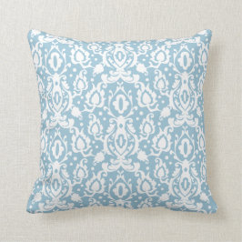 Eggshell Blue Moroccan Damask Kussen