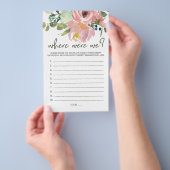 Eggshell Blush Bloemenspel Waar Waren We Flyer (Hand)