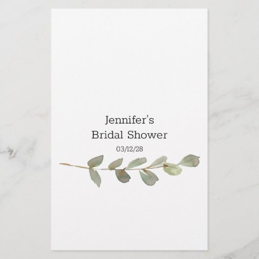 Eggshell Blush Floral Game die Bride Best kent Flyer (Achterkant)