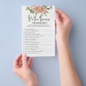 Eggshell Blush Floral Game die Bride Best kent Flyer (Hand)
